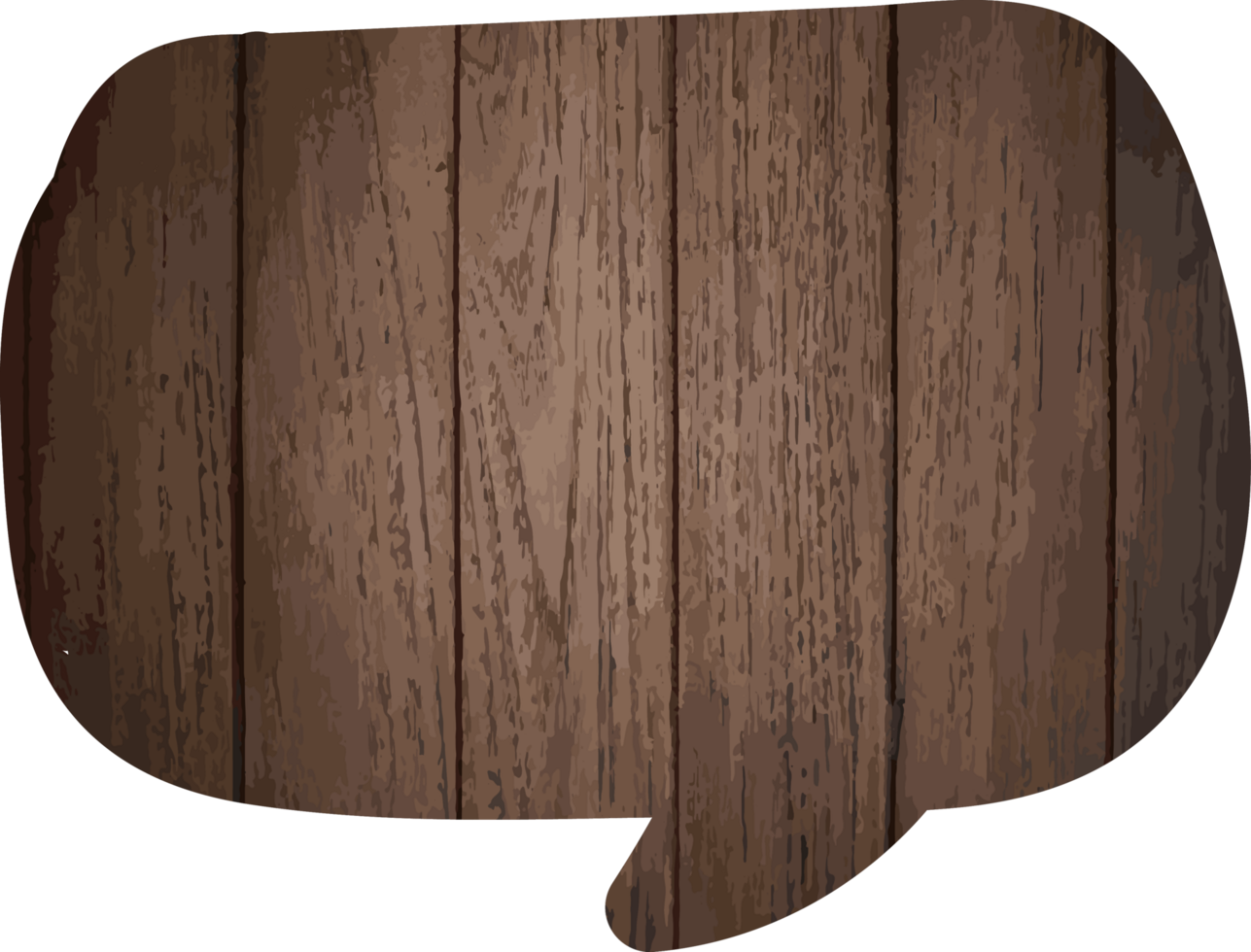 Wooden Speech Bubble Crop-out Icon png