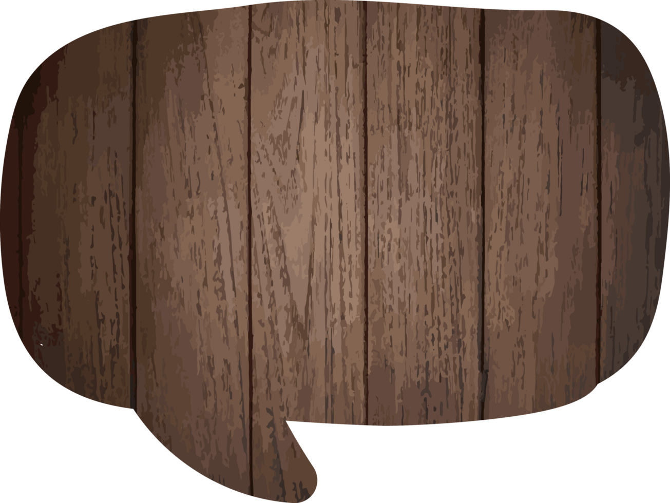 Wooden Speech Bubble Crop-out Icon png