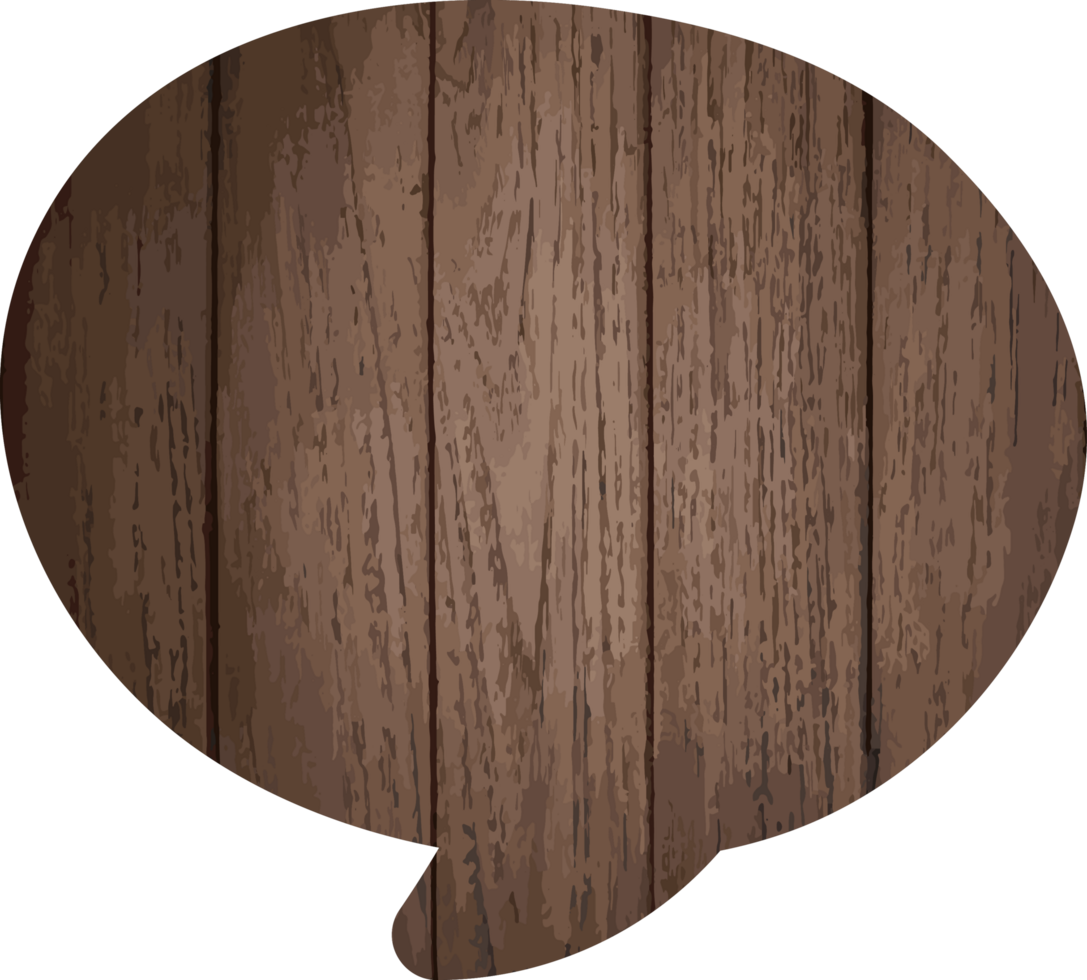 Wooden Speech Bubble Crop-out Icon png