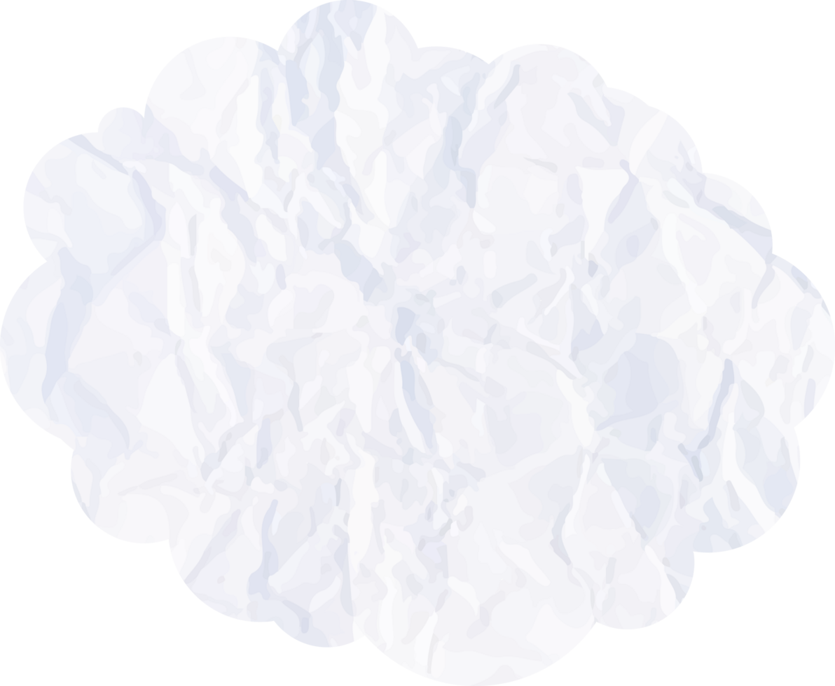 White cloud with paper texture Crop-out Icon png