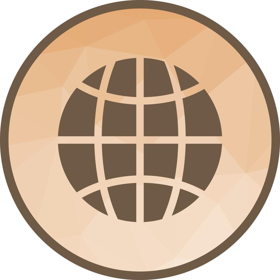 Globe Low Poly Background Icon vector