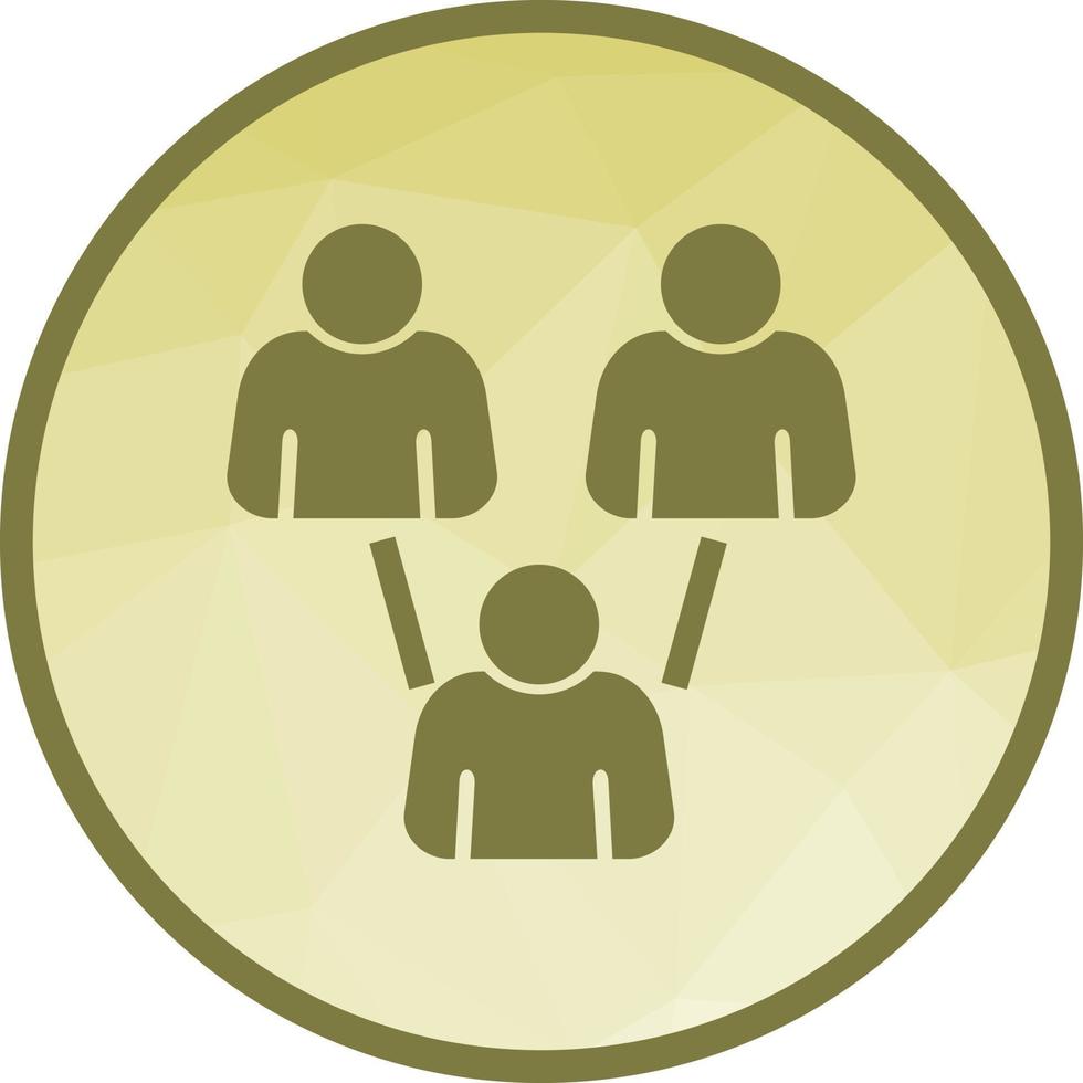 Connected Users II Low Poly Background Icon vector