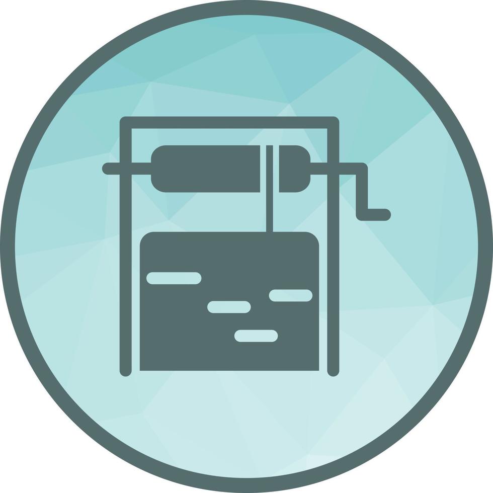 Water Well Low Poly Background Icon vector