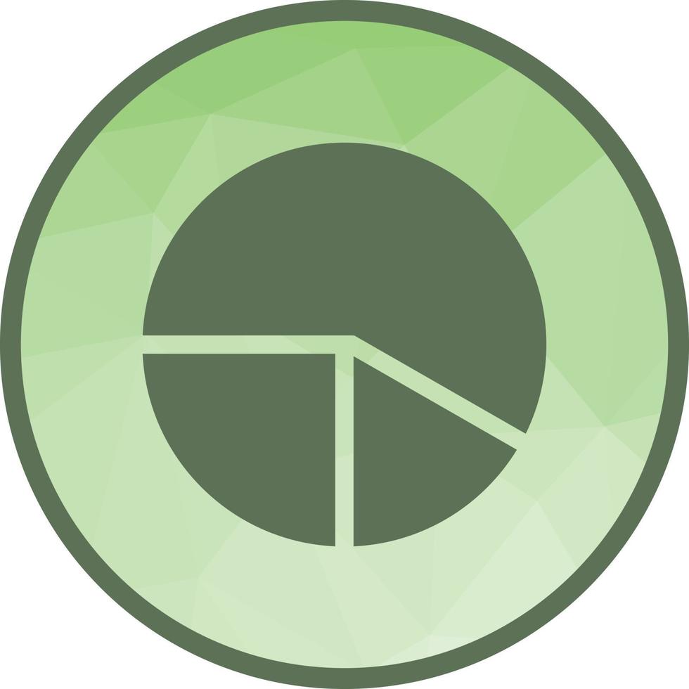 análisis de gráfico circular icono de fondo de baja poli vector