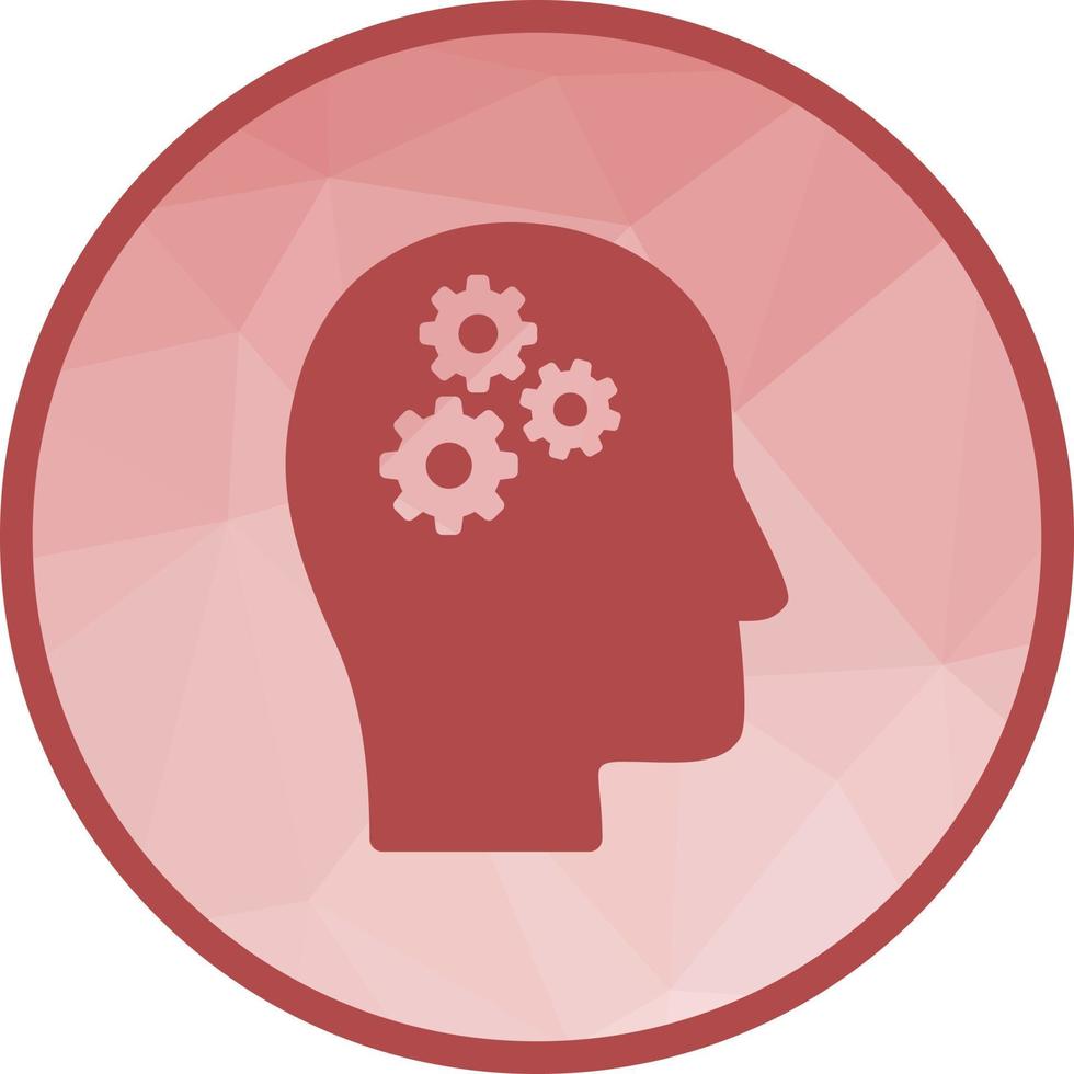 Thought Process Low Poly Background Icon vector