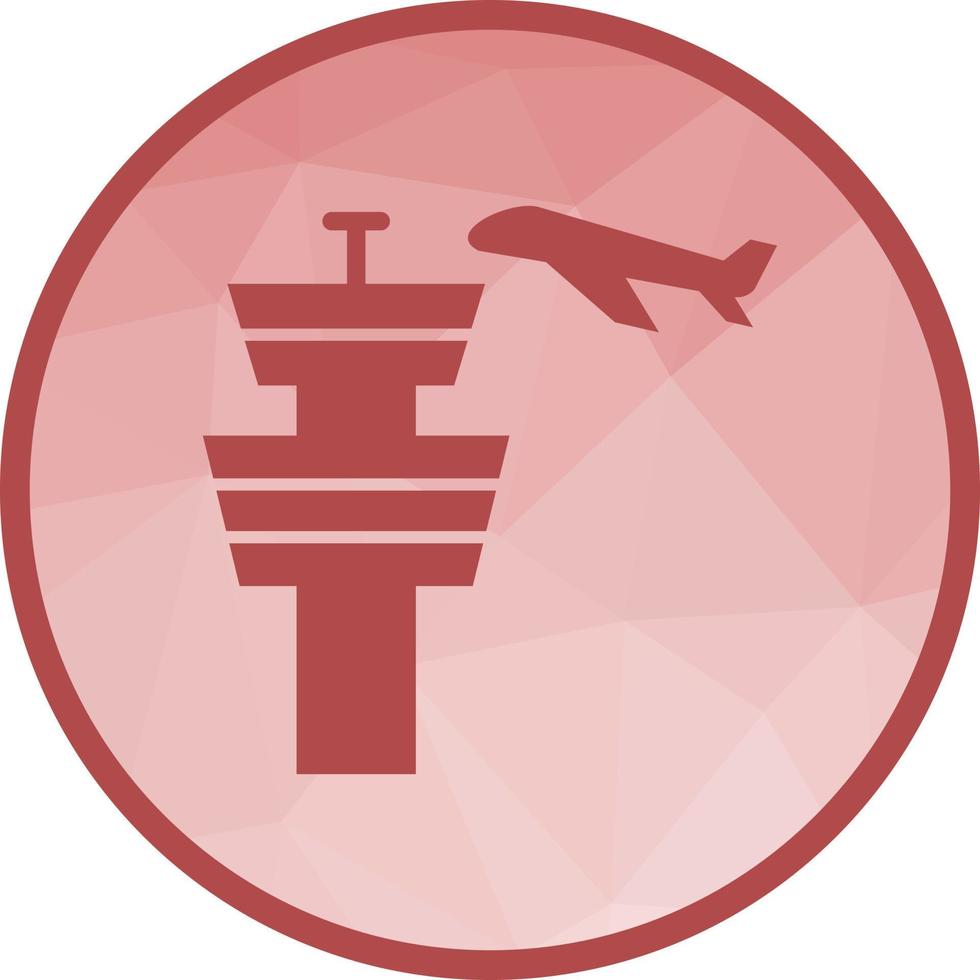 Air Control Tower Low Poly Background Icon vector