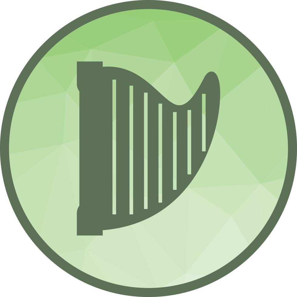 Harp Low Poly Background Icon vector