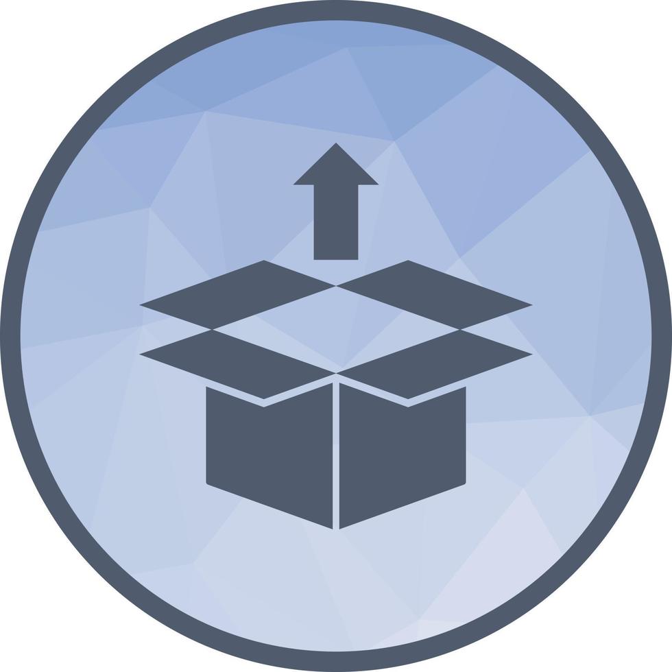 Remove from Package Low Poly Background Icon vector