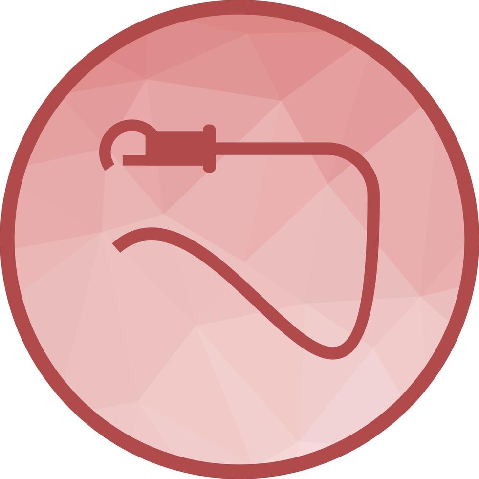 Large Leash Low Poly Background Icon vector