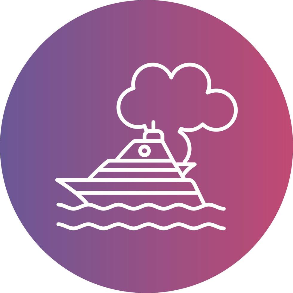 icono de vector de contaminación de barco