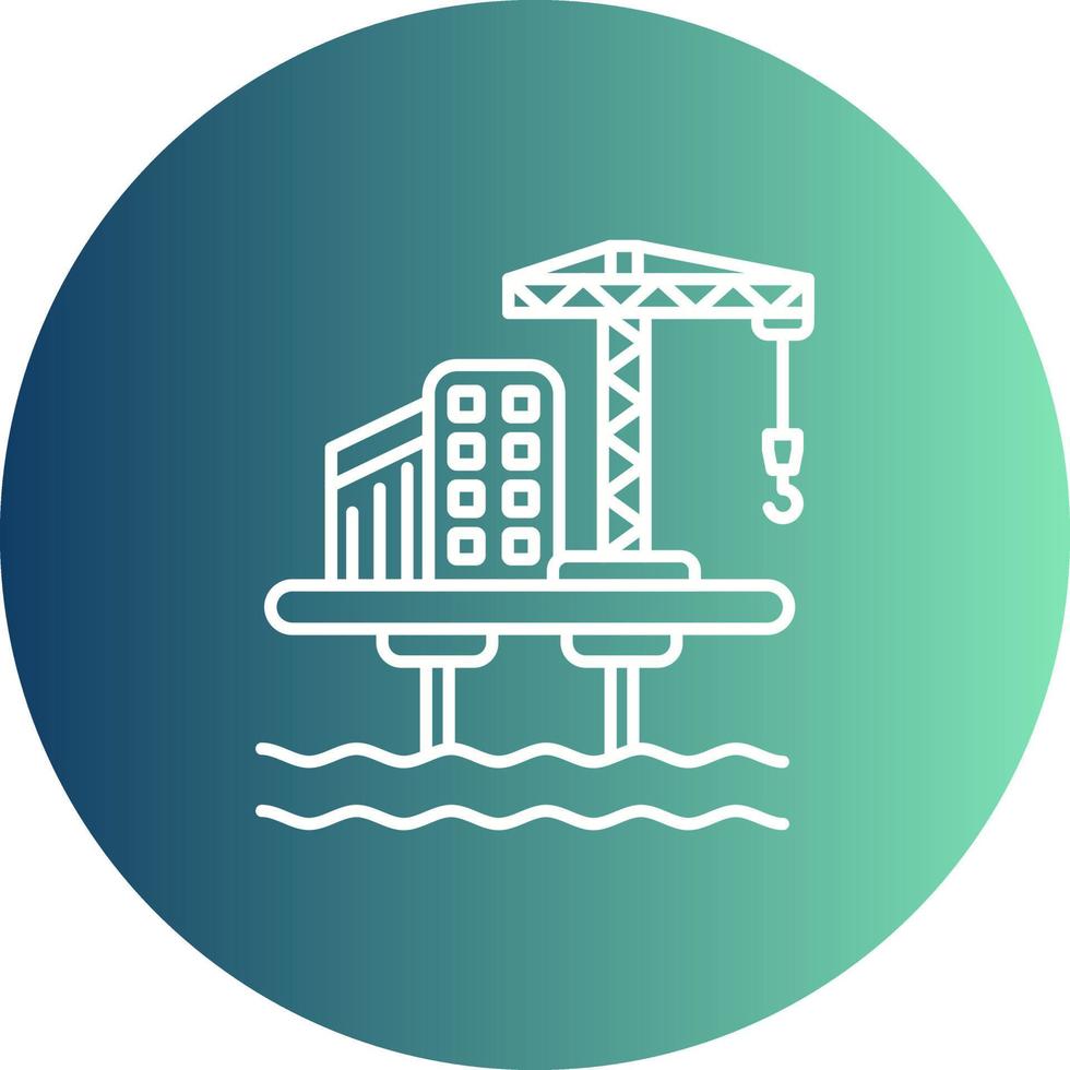 Oil Platform Vector Icon