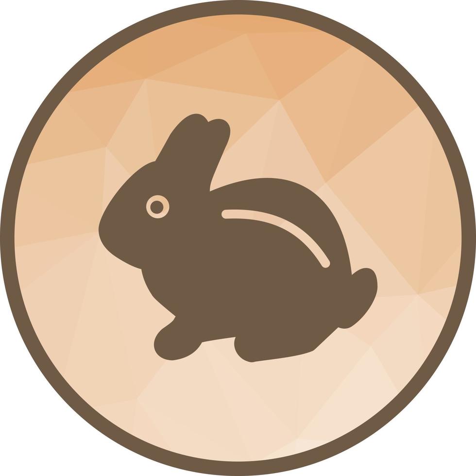 Pet Rabbit Low Poly Background Icon vector