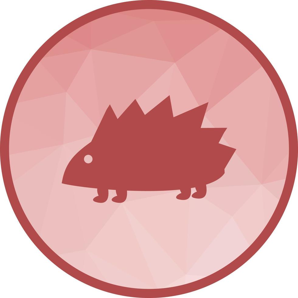 Pet Hedgehog Low Poly Background Icon vector