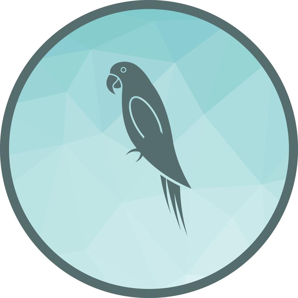 mascota loro icono de fondo de baja poli vector