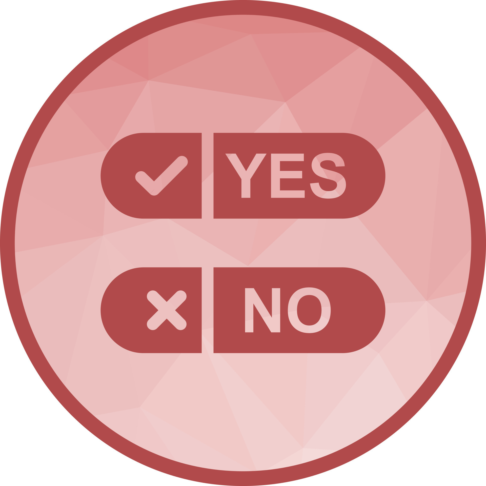 Yes No Option Low Poly Background Icon 16715092 Vector Art at Vecteezy