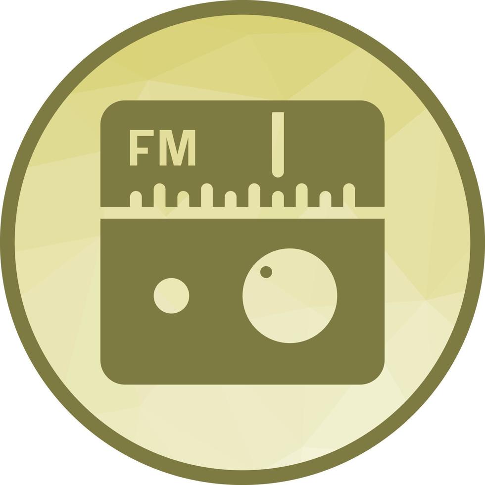 FM Radio Low Poly Background Icon vector