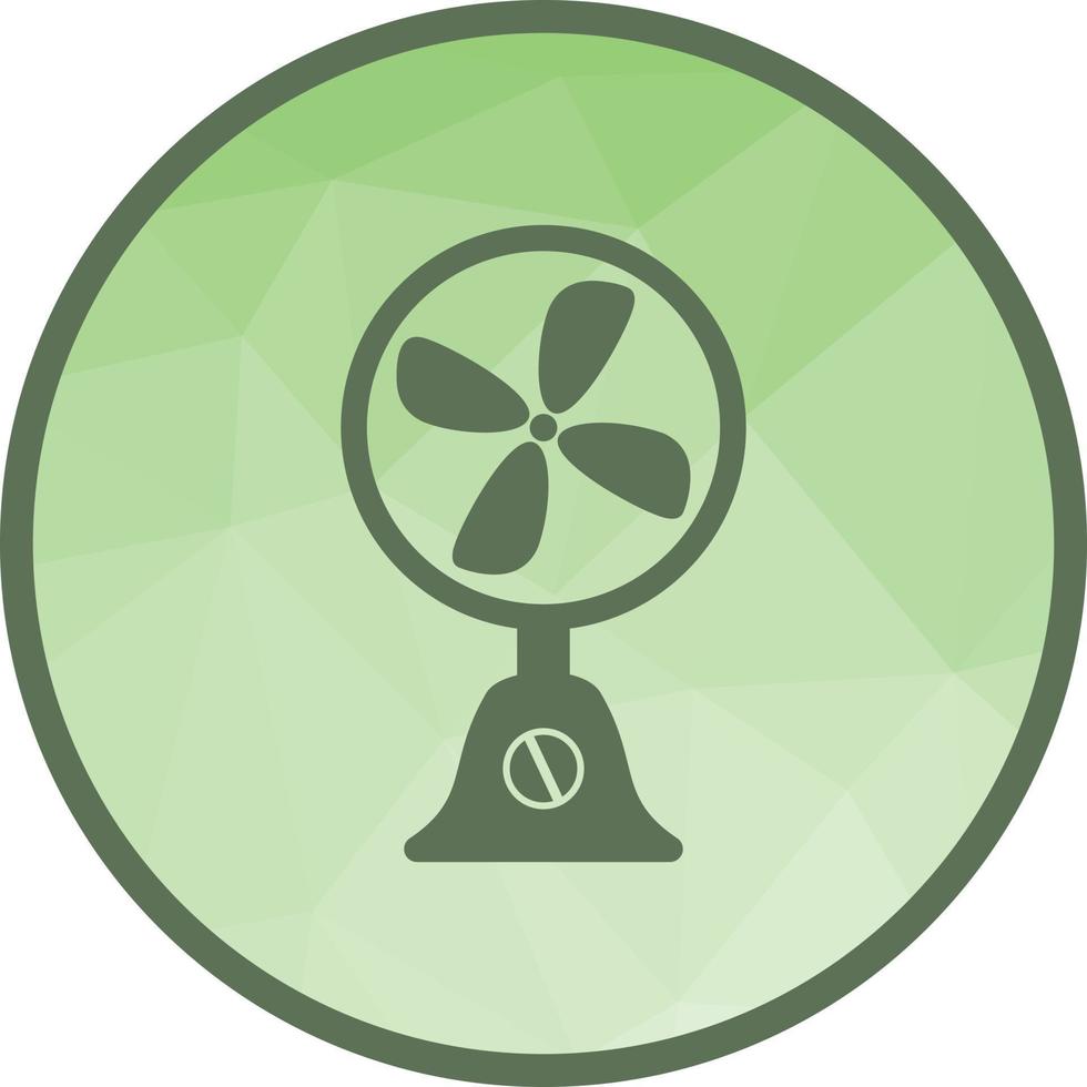 Table Fan Low Poly Background Icon vector