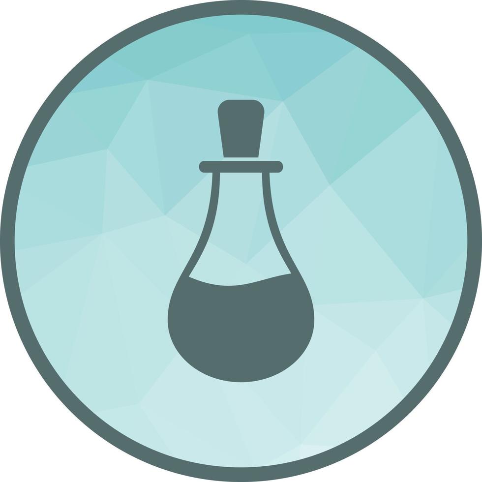 Flask Low Poly Background Icon vector