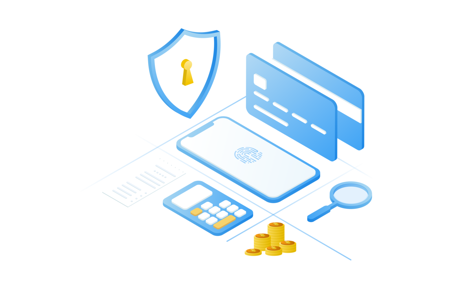 Financial management concept and investment, Flat design of payment and finance with pile coins or stack of coins. png