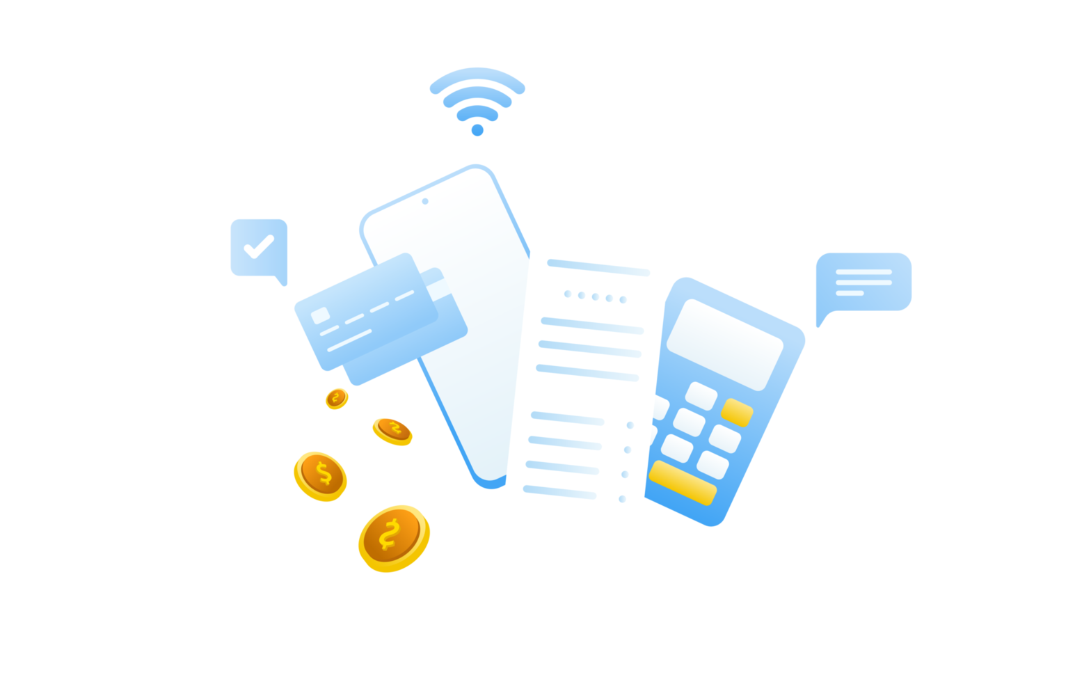 Financial management concept and investment, Flat design of payment and finance with pile coins or stack of coins. png