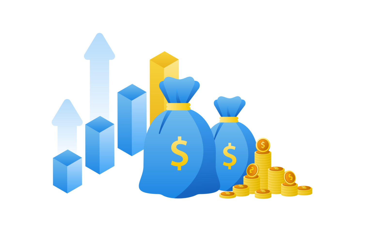 conceito de gestão financeira e investimento, design plano de pagamento e finanças com moedas de pilha ou pilha de moedas. png