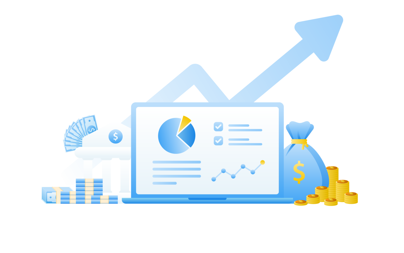 Financial management concept and investment, Flat design of payment and finance with pile coins or stack of coins. png
