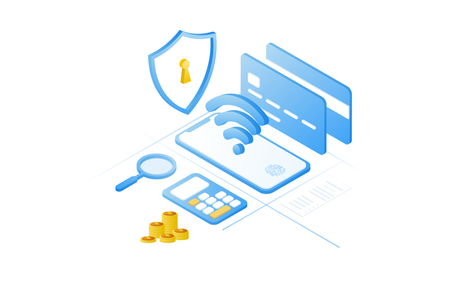 Financial management concept and investment, Flat design of payment and finance with pile coins or stack of coins. png