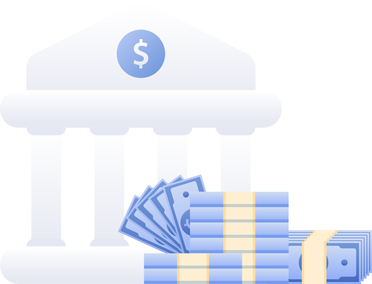 Flat design of payment and finance with Banknote, bank and note, money and bank. png