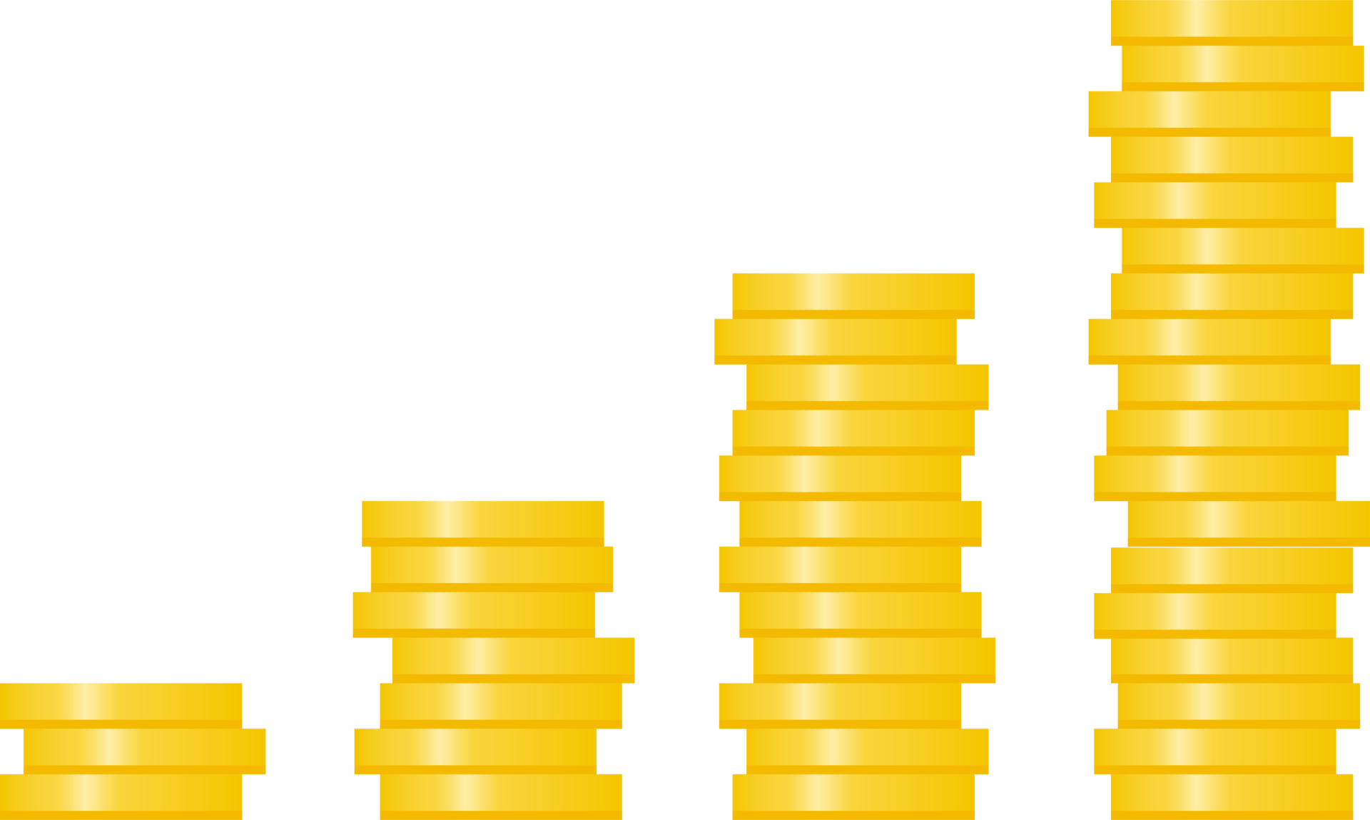 Flat design of payment and finance with pile coins, coin stack, money