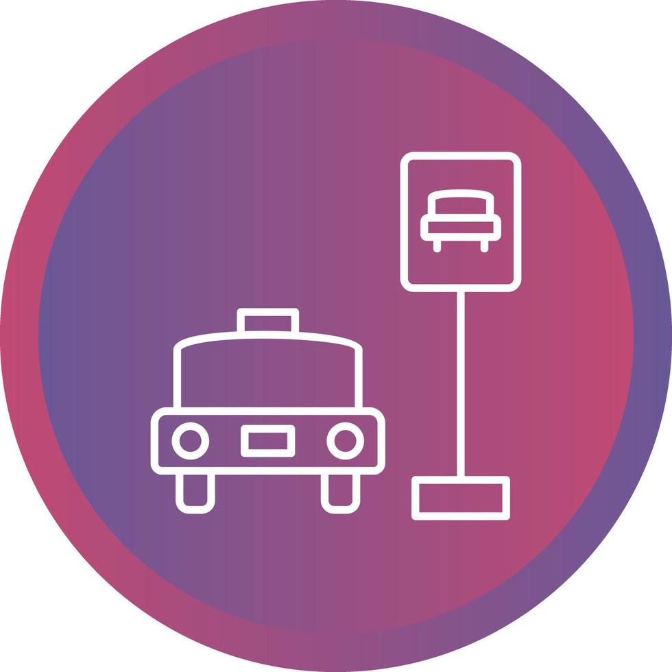 Taxi Stand Vector Icon