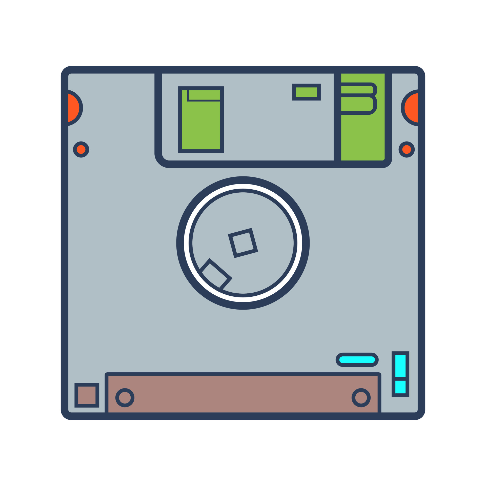 Diskette Vector Icon 16715495 Vector Art at Vecteezy