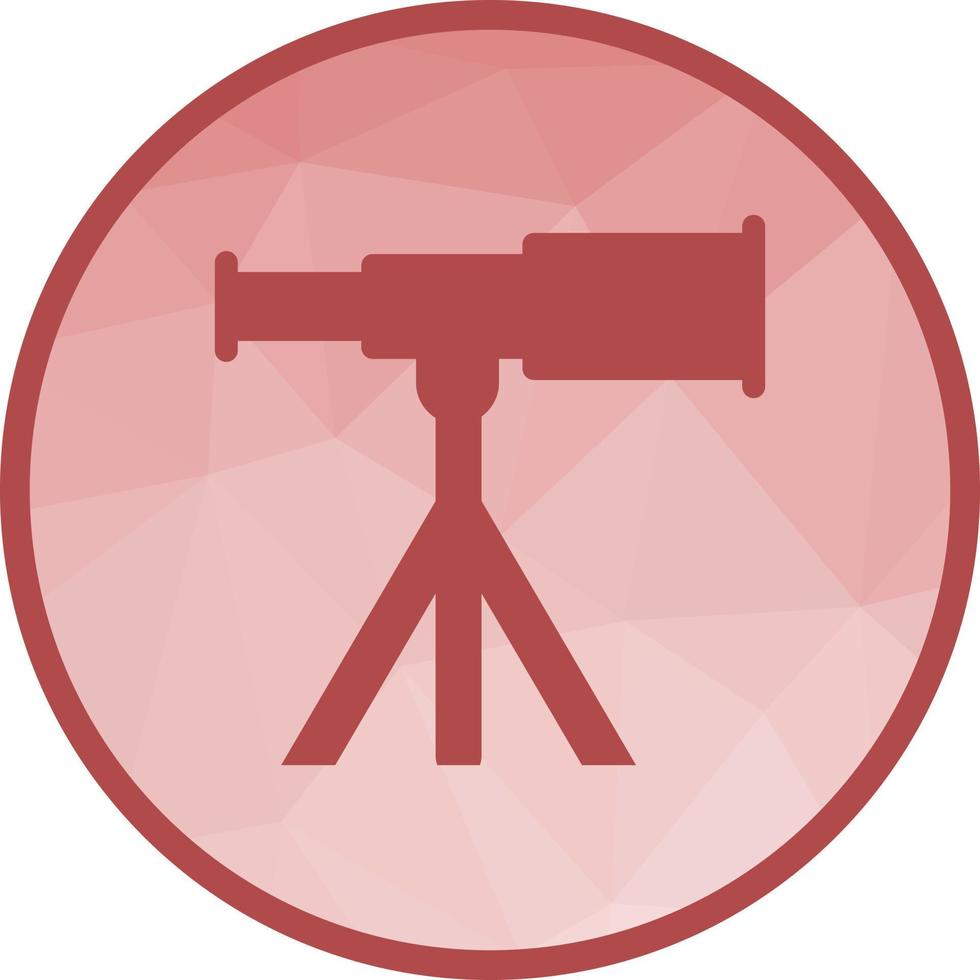 Telescope on Stand Low Poly Background Icon vector