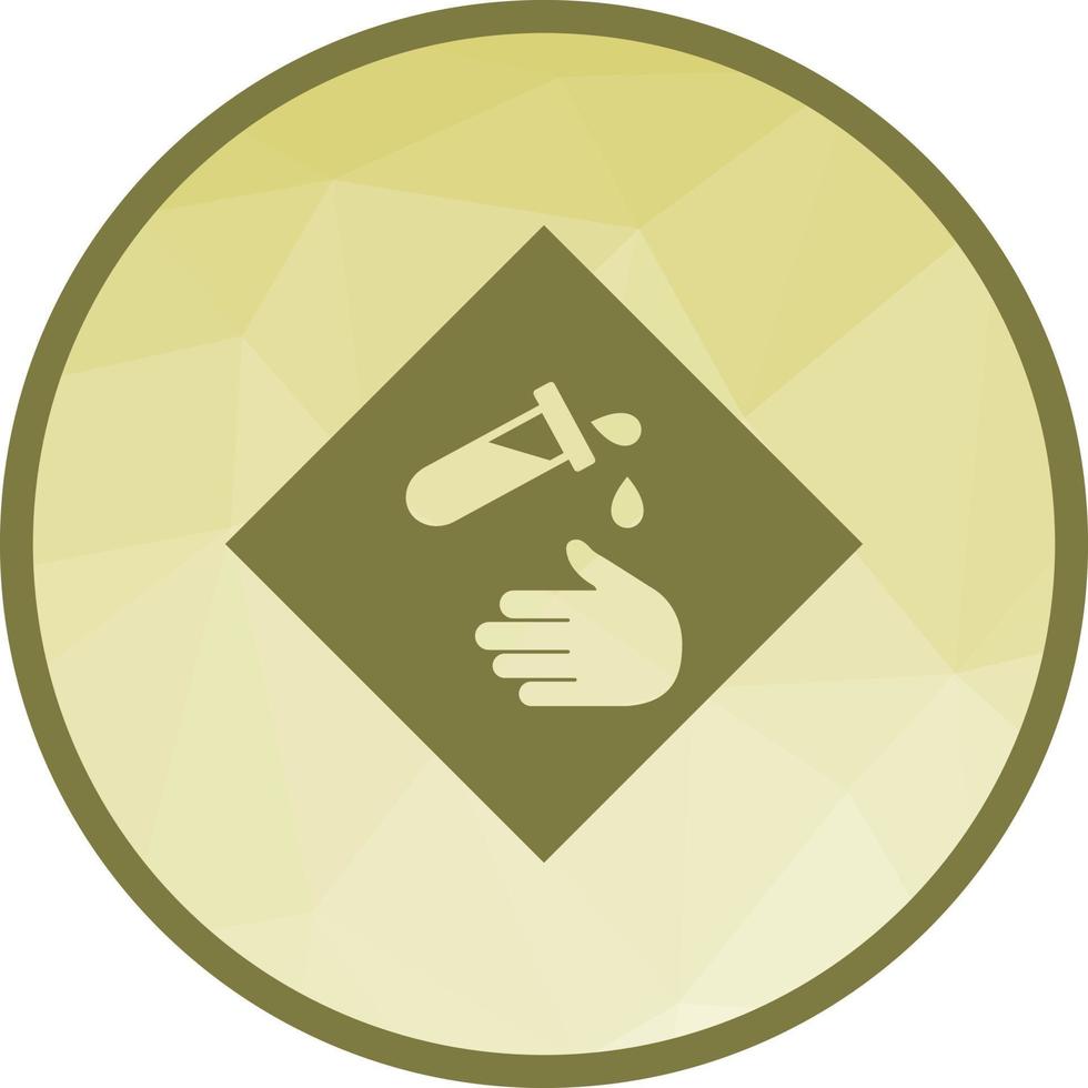 Corrosive Hazard Low Poly Background Icon vector