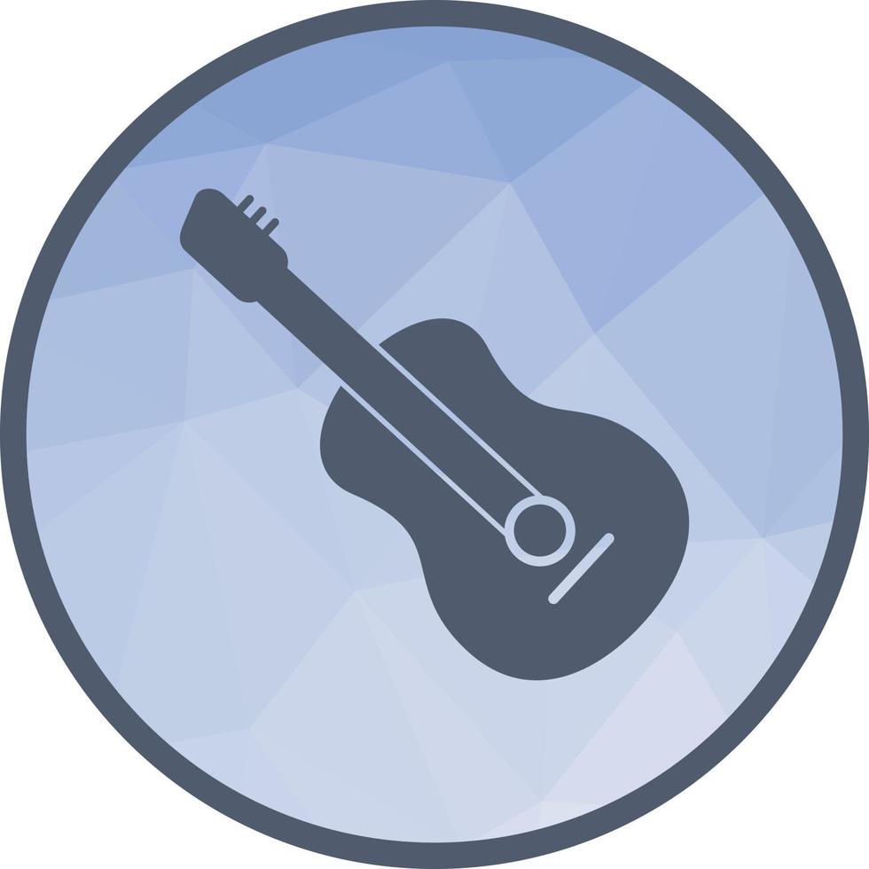 icono de fondo de guitarra low poly vector