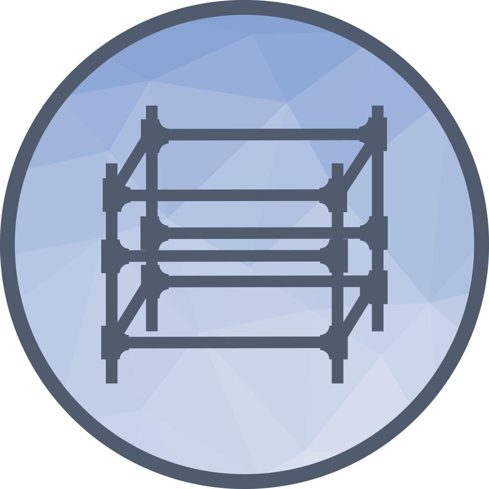 Scaffolding Low Poly Background Icon vector