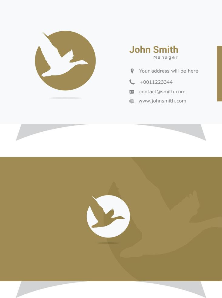 Bird vector business card, eagle logo