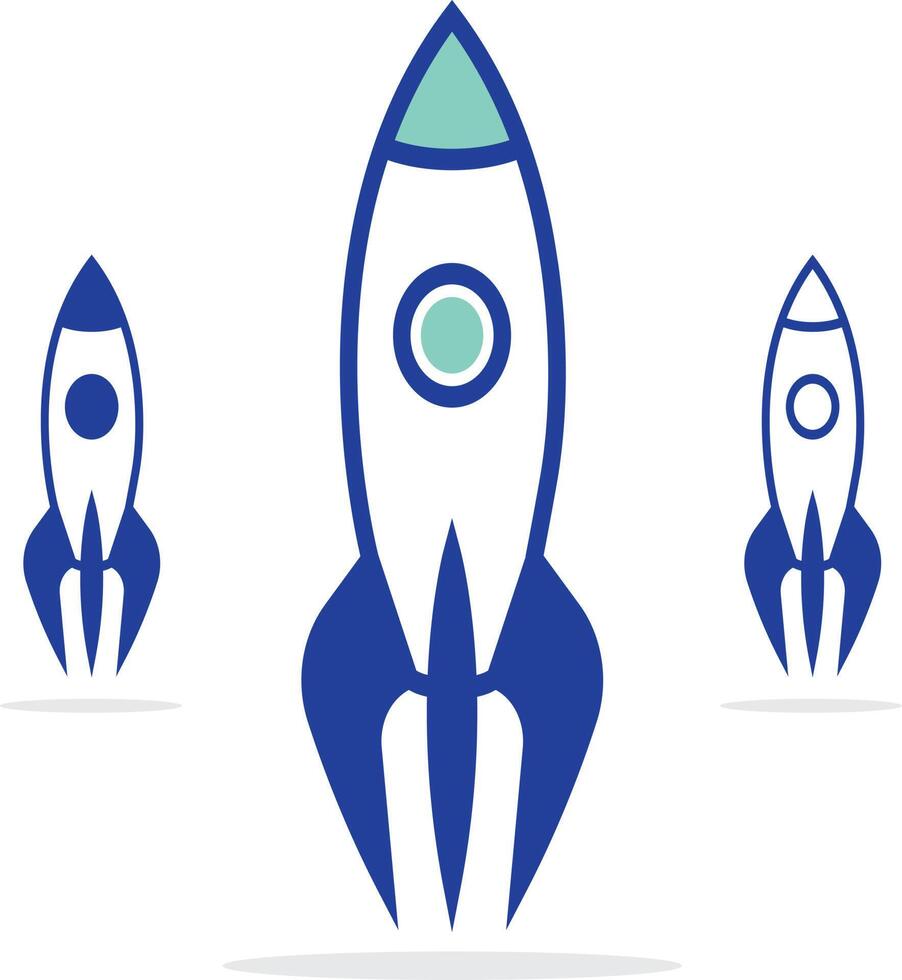 Rocket vector icon. Rockets vector set.