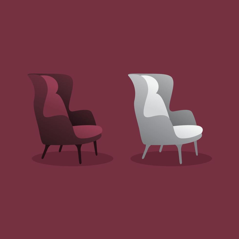 diseño vectorial de silla de lujo. icono de la silla. vector