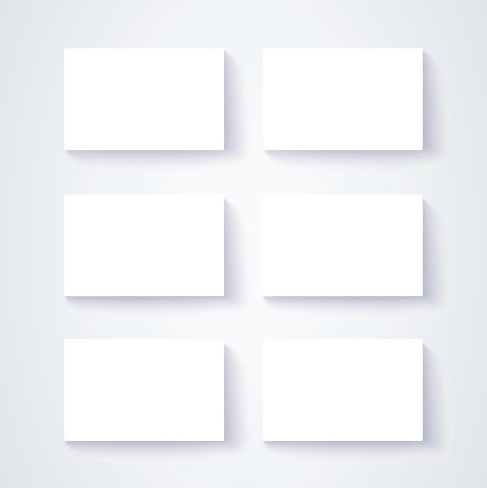 Mockup blank white paper page A4 size with shadow. Vector A3 size paper mock up isolated on gray background.