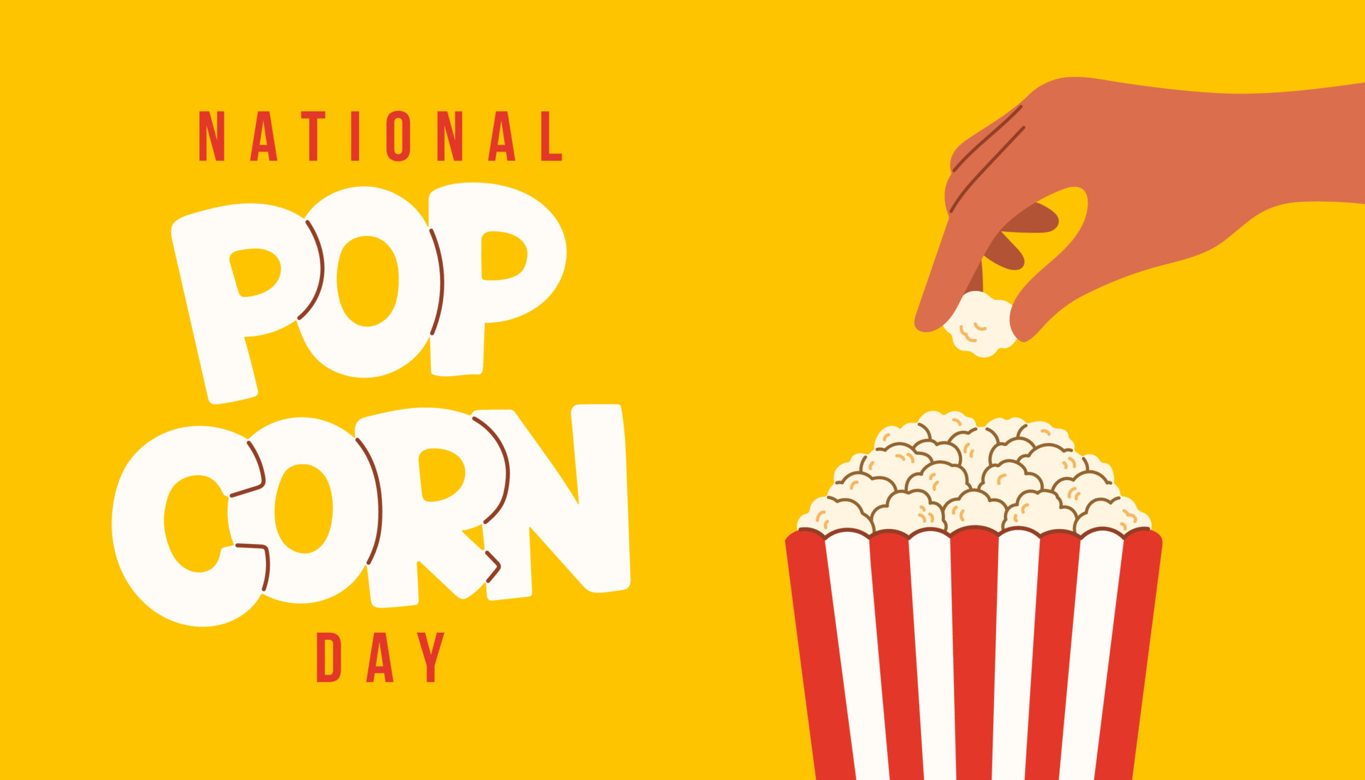 National popcorn day design background. Abstract background. January 19