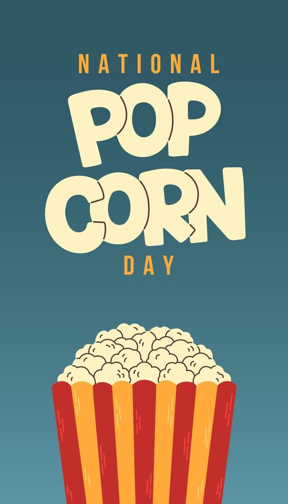 National popcorn day design background. Abstract background. January 19. Poster, banner, card, background. Eps 10. vector