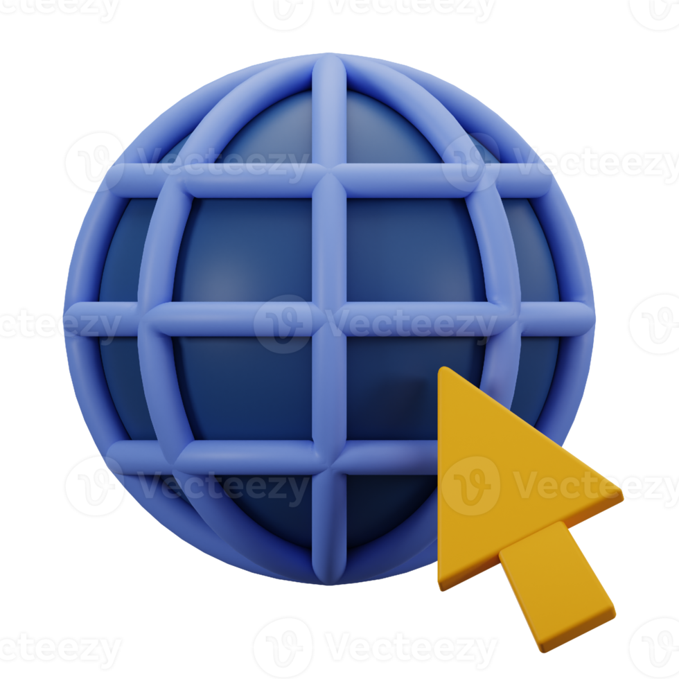 icono 3d del sitio web png