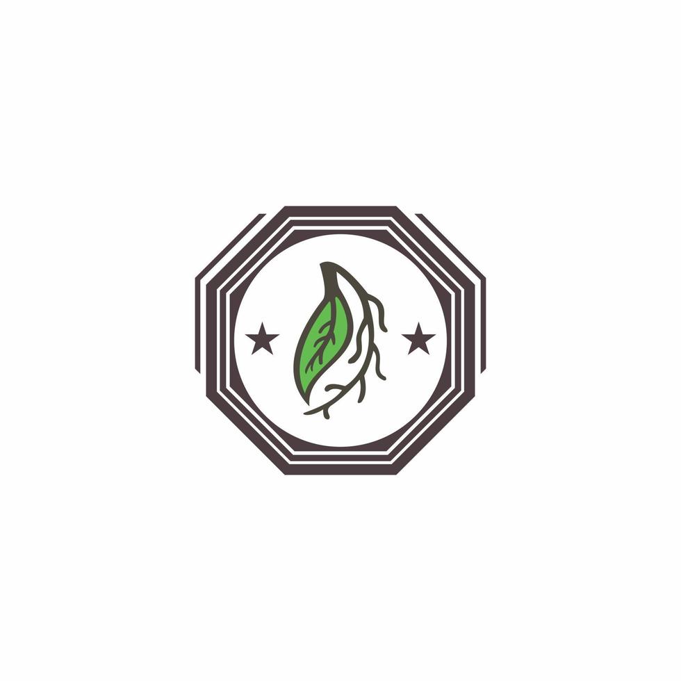leaf illustration logo vector