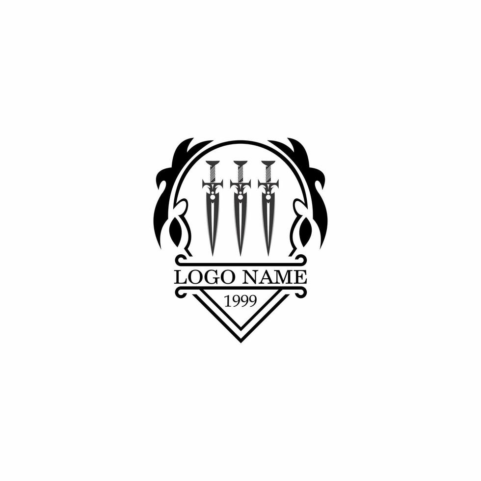 vector de logotipo de ilustración de espada
