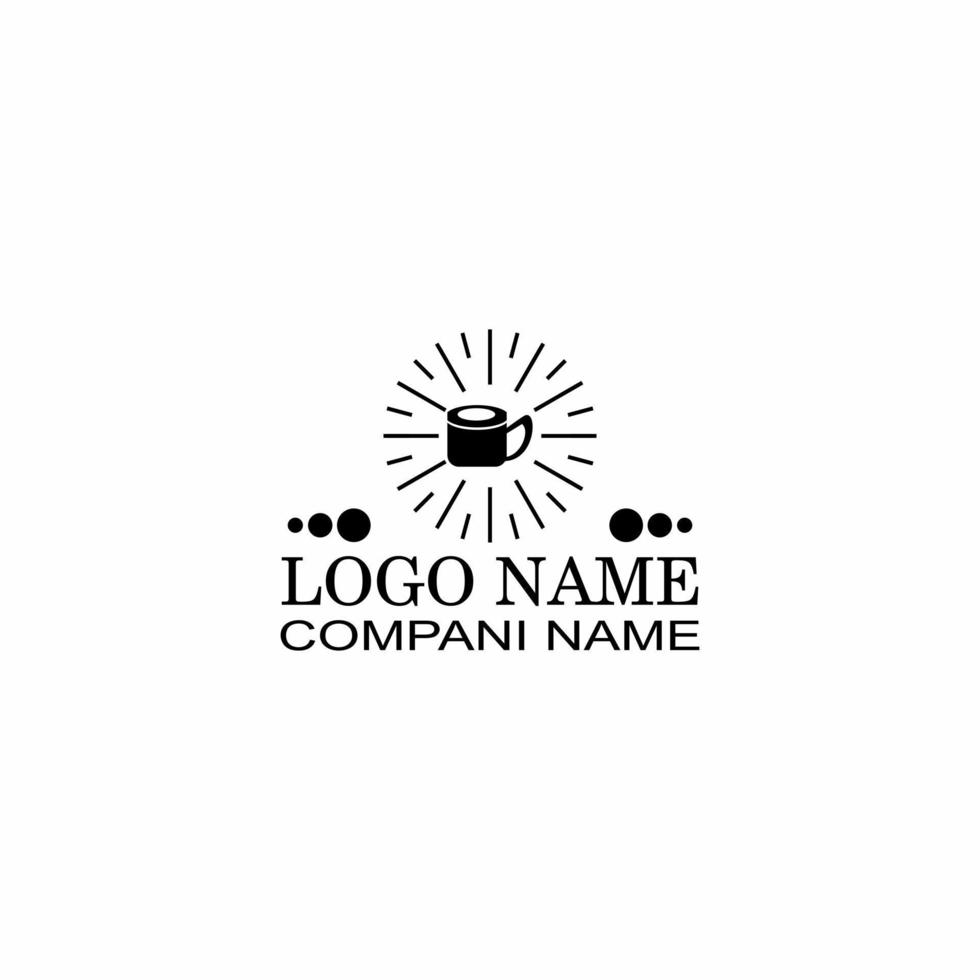 vector de ilustración de logotipo de taza