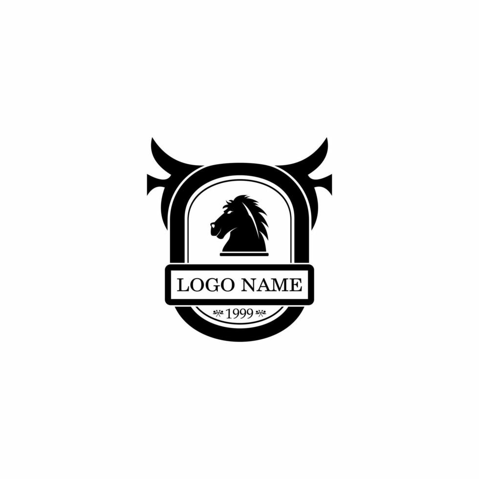 ilustración de logotipo de vector de caballo