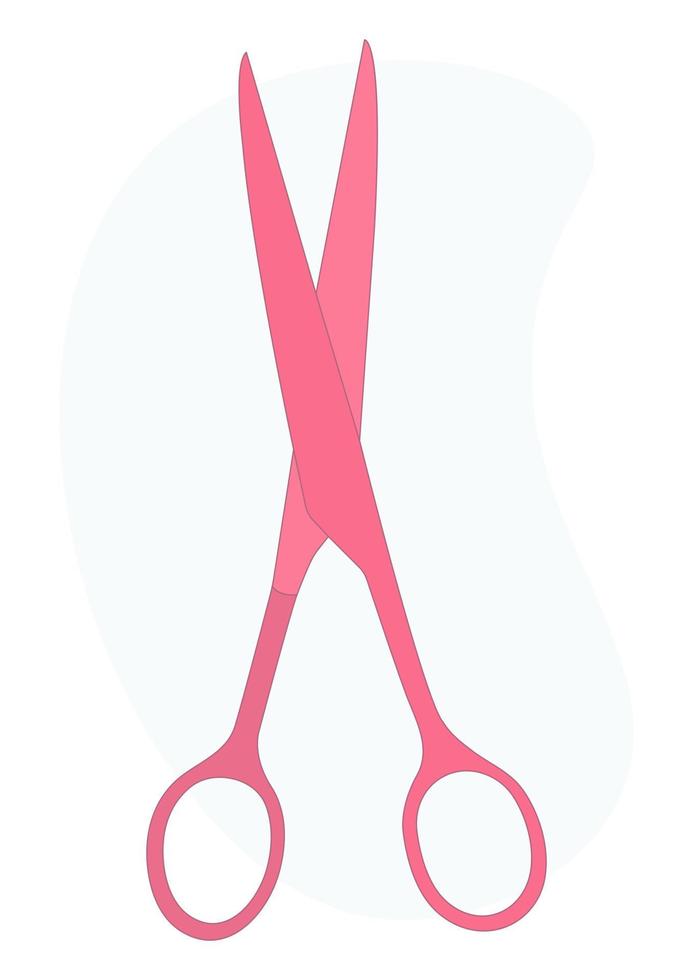 Realistic scissors, shears, pair of scissors. Medical instrument. Hospital, medical equipment vector