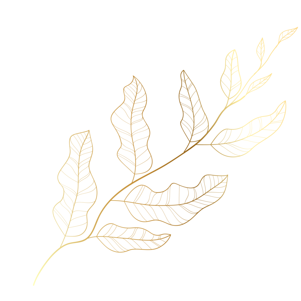 élément feuille d'or. feuille d'or forme png gratuit