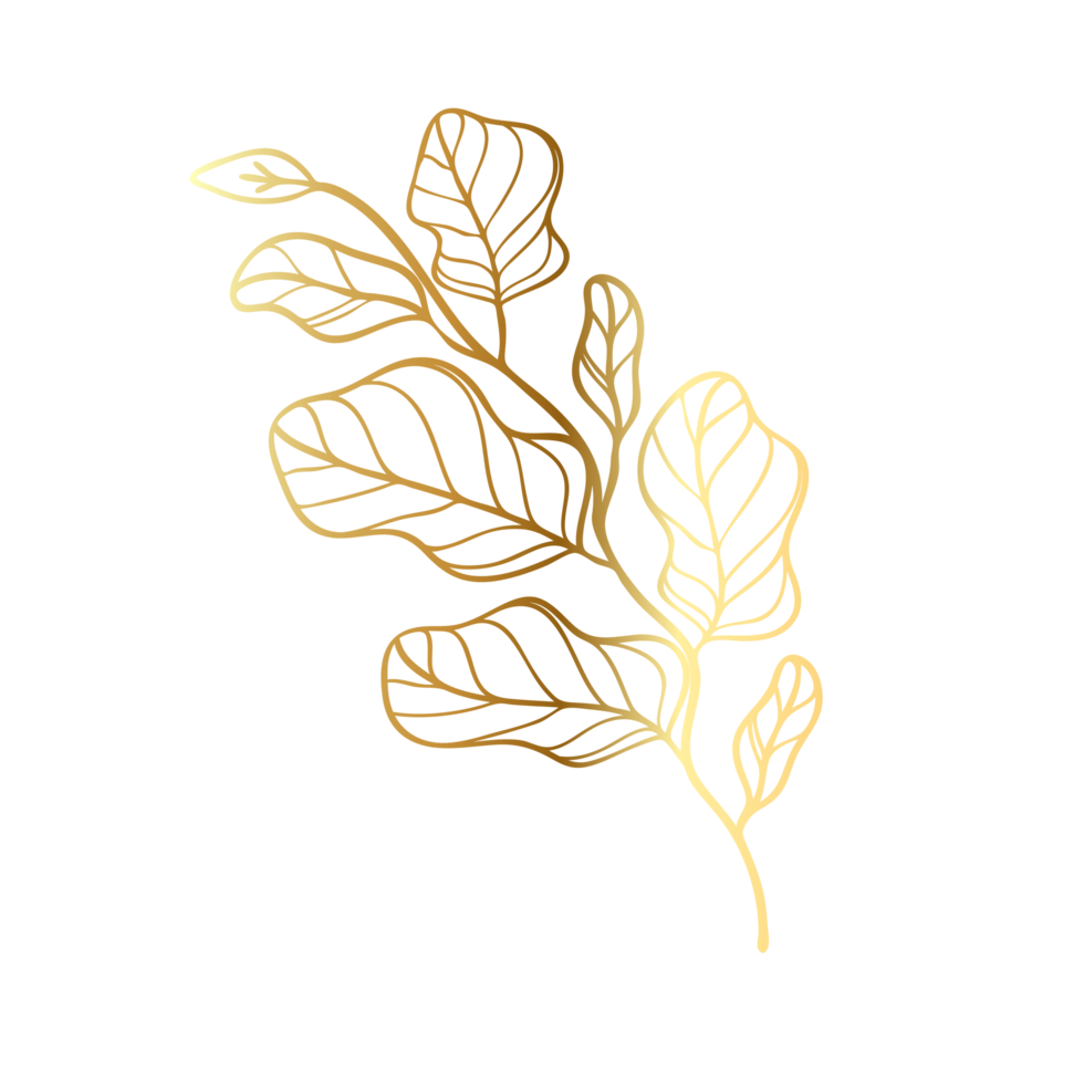 Element Leaf Gold. Leaf Gold Shape Free PNG