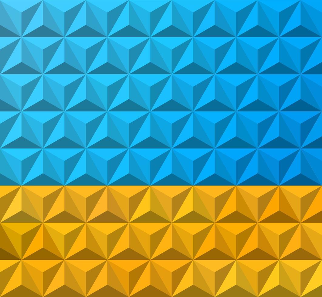 Abstract summer themed pattern with 3D triangles vector